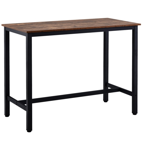 

[UK Warehouse] Industrial Dining Bar Table With Metal Frame for kitchen/Restaurant/Living Room, Size: 120x60x90cm