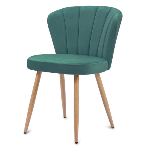 

[UK Warehouse] Velvet Fabric Oyster High Back Chairs for Living Room / Bedroom(Green)