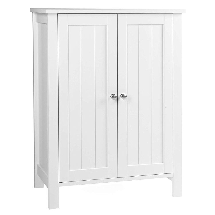 

[US Warehouse] Bathroom Floor Storage Cabinet with Double Door Adjustable Shelf, Size: 60x30x80cm