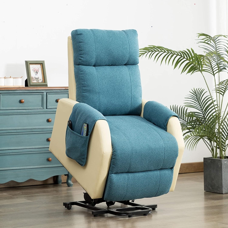 

[US Warehouse] Power Lift Recliner Chair Single Living Room Sofa Home Theater Seating Heat Vibration Back Detachable Armrest Sofa B with Massage, US Plug