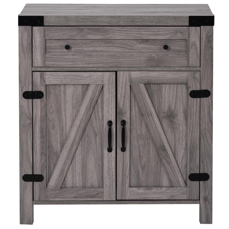 

[US Warehouse] Entryway Hallway Living Room Rustic Console Table with Drawer and Storage, Size: 76 x 40 x 84cm