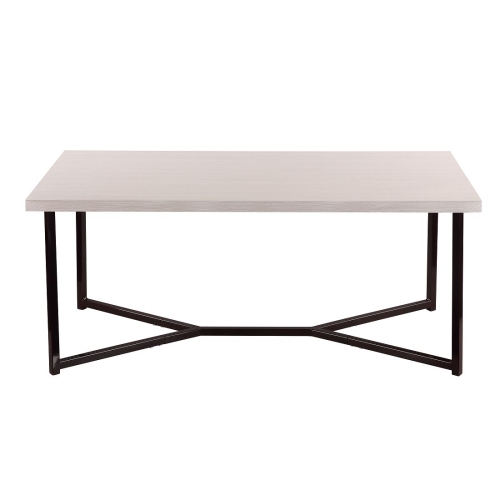 

[US Warehouse] Mid Century Modern Stylish Y-leg base Rectangle Coffee Table, Size: 107 x 56 x 46cm(Beige Wood Black)