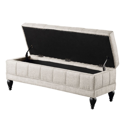 

[US Warehouse] Multi-function Upholstered Storage Bench, Size: 108 x 38 x 42cm(Beige)