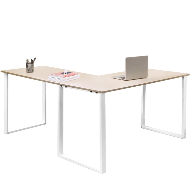 

[US Warehouse] Fashion Simple L-shape Computer Desk(Oak)