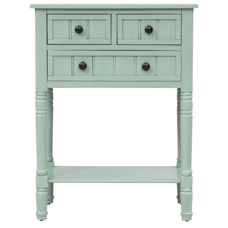 

[US Warehouse] Living Room Rustic Natural Coffee Table with Storage Shelf, Size: 60 x 33 x 79cm(Retro Blue)