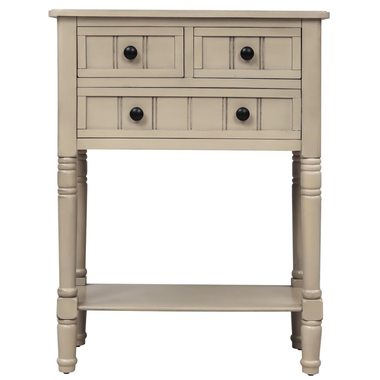 

[US Warehouse] Living Room Rustic Natural Coffee Table with Storage Shelf, Size: 60 x 33 x 79cm(Retro Gray)