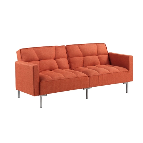 

[US Warehouse] Indoor Decoration Fabric Living Room Sofa Sofa Bed (Orange)