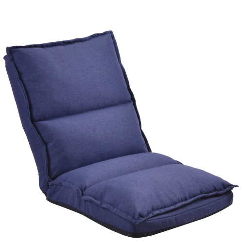 

[US Warehouse] Adjustable Fabric Folding Lazy Floor Sofa Chair(Navy Blue)