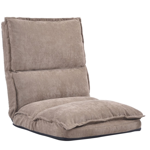 

[US Warehouse] Adjustable Fabric Folding Lazy Floor Sofa Chair(Beige)