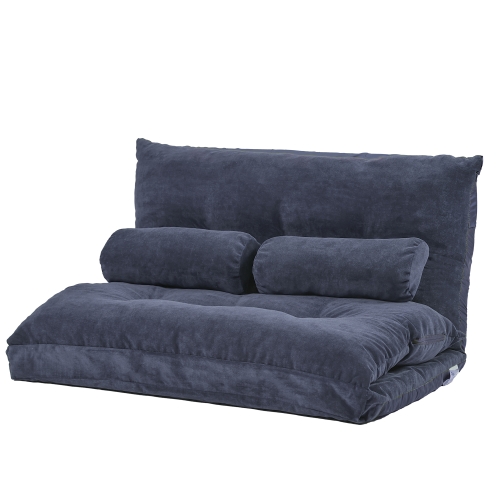 

[US Warehouse] Leisure Adjustable Folding Sofa Bed with Two Pillows(Gray)