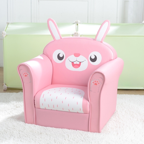 

[US Warehouse] Cute Rabbit Pattern Single Sofa Children PU Leather Sofa, Size: 19.69 x 17.32 x 15.35 inch