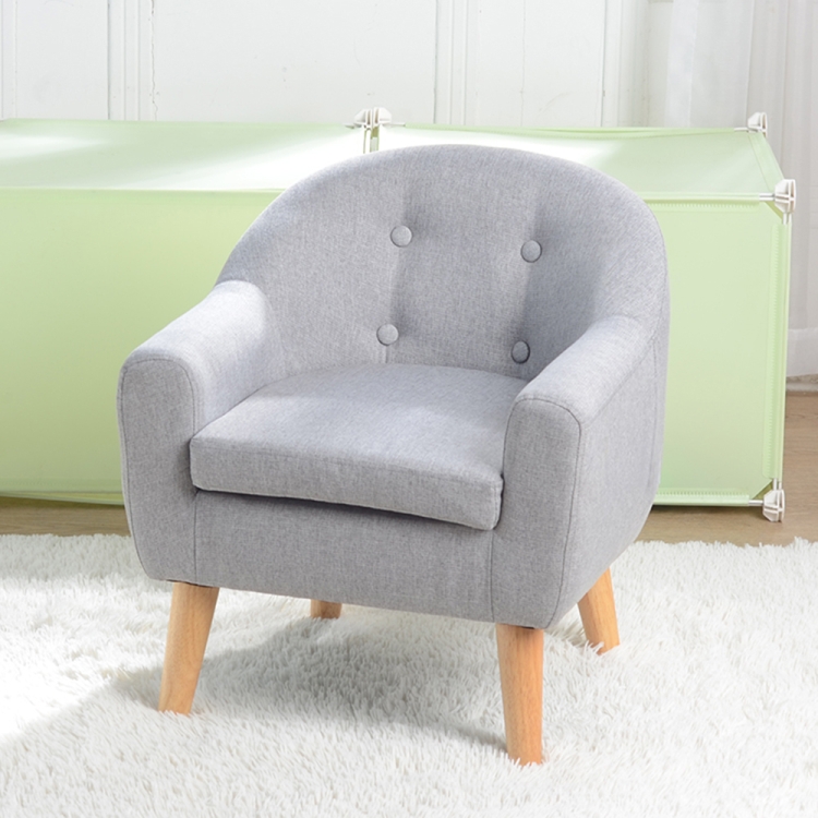 

[US Warehouse] Children Single Sofa Fabric Sofa with Removable and Washable Sofa Cushion, Size: 19.88 x 18.11 x 17.72 inch(Grey)