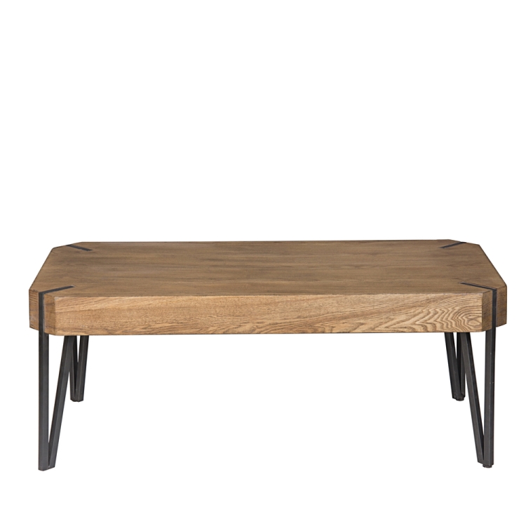 

[US Warehouse] Rustic Coffee Wood Table , Size: 117x58x25cm
