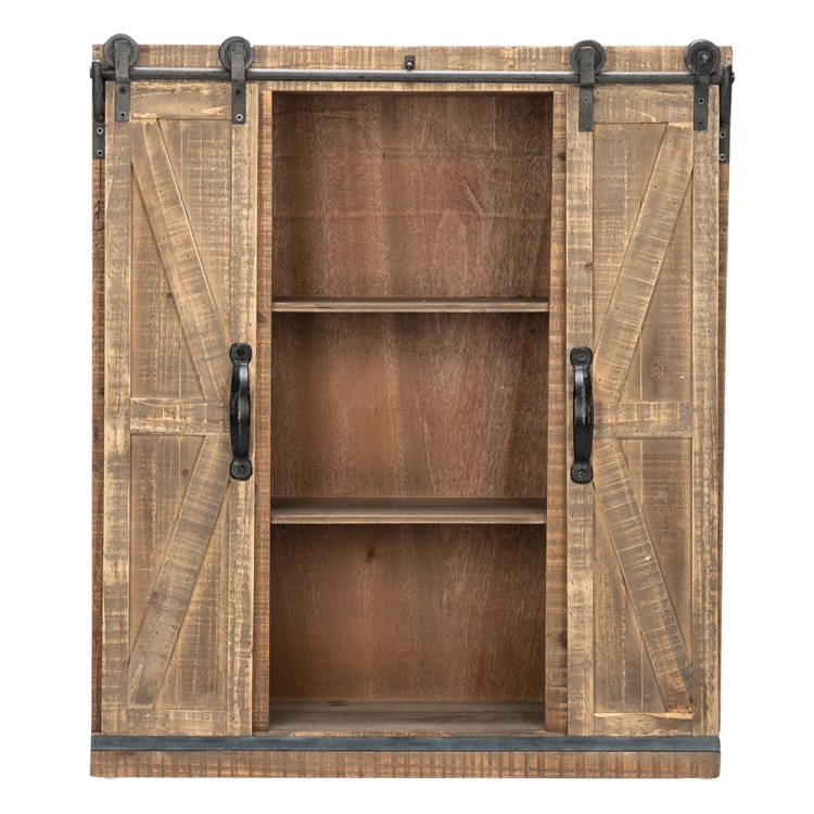 

[US Warehouse] Double Door Slide Rail TV Side Cabinet, Size: 75x25x81cm