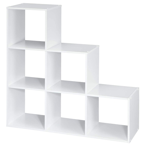 

[UK Warehouse] 6 Cubes Wood Bookshelf Open Shelf Bookcase Storage Shelf(White)