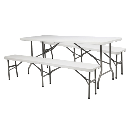 

[US Warehouse] 3 in 1 Outdoor Courtyard Foldable Long Table