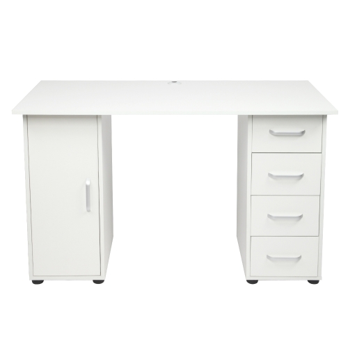 

[US Warehouse] One Door Four Drawers Computer Desk, Size: 120x54x74cm