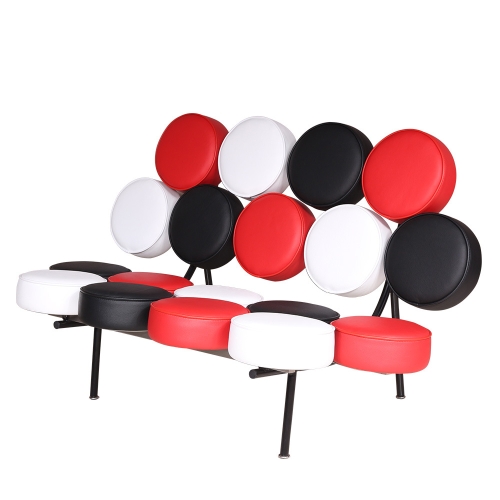 

[UK Warehouse] GY011C Disc-shaped Upholstered Sofa Chairs Living Room Lounge Single Chairs Drum Chairs (Mixed Color)