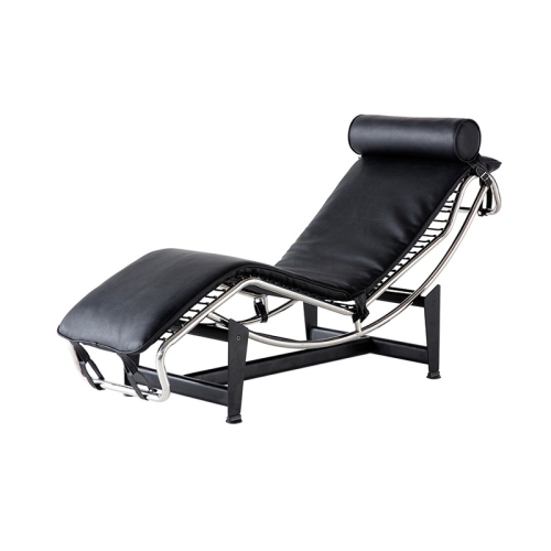 

[UK Warehouse] LC806A Lazy Sofa Recliner Retro Classic Genuine Leather Chaise Lounges(Black)