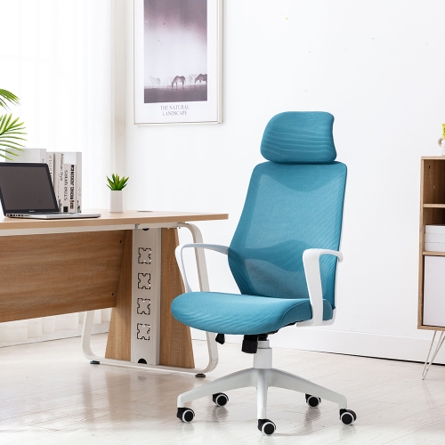 

[US Warehouse] Home Mesh Office Chair Swivel Lift Computer Chair Reclining Chair with Non-adjustable Armrest, Size: (48.03-51.18) x 25.59 x 23.62 inch(Blue)