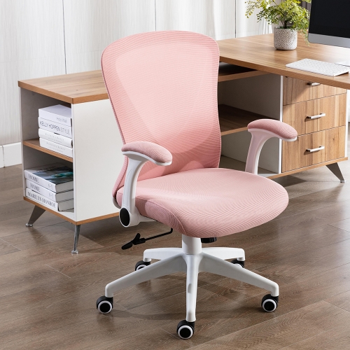 

[US Warehouse] Home Mesh Office Chair Swivel Lift Computer Chair Reclining Chair with Adjustable Armrest, Size: (38.58-41.73) x 25.98 x 23.62 inch(Pink)