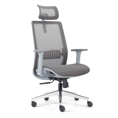 

[US Warehouse] Height-adjustable Breathable Mesh Office Swivel Chair with Armrests & Headrest, Size: (115-125) x 66 x 63cm