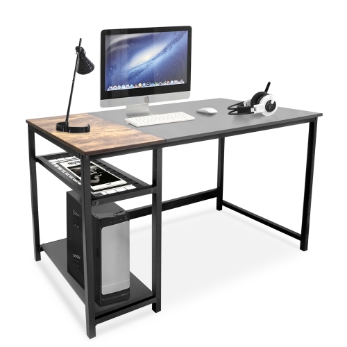 

[US Warehouse] Simple Style Home Office Computer Desk with 2 Storage Racks, Size: 120 x 75 x 60cm