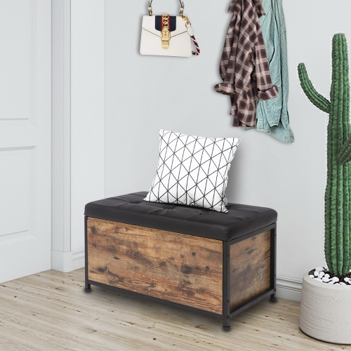 

[US Warehouse] PU Leather Flipped Storage Stool Ottoman, Size: 76 x 40 x 40cm