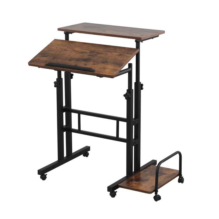 

[US Warehouse] Multi-function Home Office Computer Desk Drawing Table (Brown)