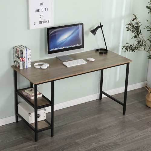 

[US Warehouse] 55 Inch Home Oversized Study Table Computer Desk (Grey)