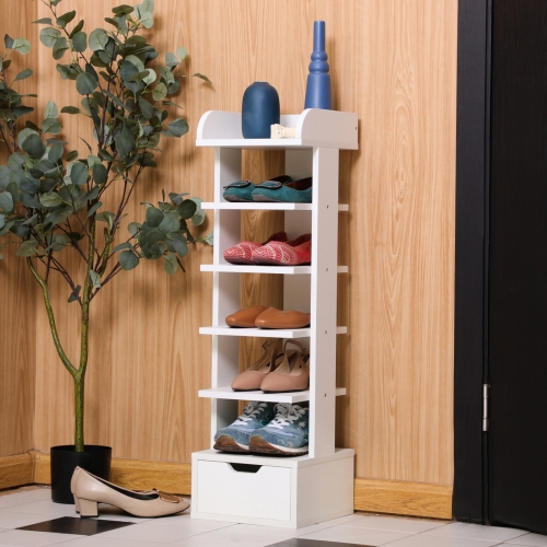 

[US Warehouse] Modern Design Multi-layer Wooden Shoes Racks Storage Stand (White)