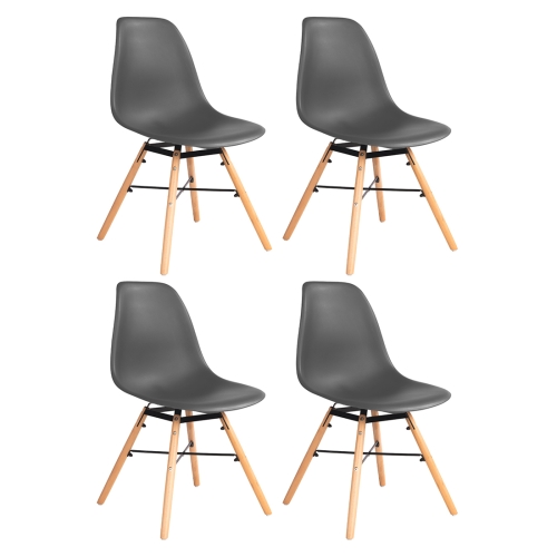 

[EU Warehouse] 4 PCS Retro Dining Room Tulip Chairs(Gray)