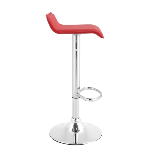 

[EU Warehouse] Adjustable Height Chrome-plated Anti-slip Bar Stool(Red)