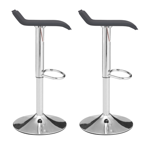 

[EU Warehouse] 2 PCS Adjustable Height Chrome-plated Anti-slip Bar Stool(Grey)