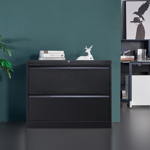 

[US Warehouse] Lateral File Cabinet with 2 Drawers, Size: 35.43 x 28.39 x 17.7 inch