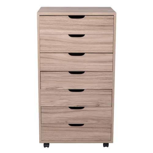 

[US Warehouse] PVC Wooden Filing Cabinet with Seven-Drawing, Size: 49x40x90cm