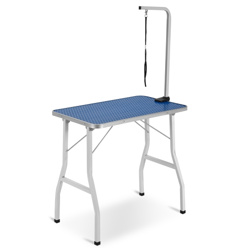 

[UK Warehouse] Portable Adjustable Stainless Steel Dog Pet Grooming Table Dresser, Size: 78x48.5x76cm
