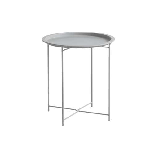 

[US Warehouse] Folding Tray Metal Side Table, Size: 18.5x18.5x19.88 inch (White)