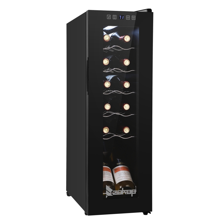 

[US Warehouse] 115V 85W Transparent Glass Door Electronic Wine Cabinet with Display & Can Be Stored 12 Bottle