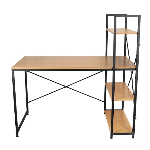 

[US Warehouse] Computer Office Wooden Table with Bookshelf