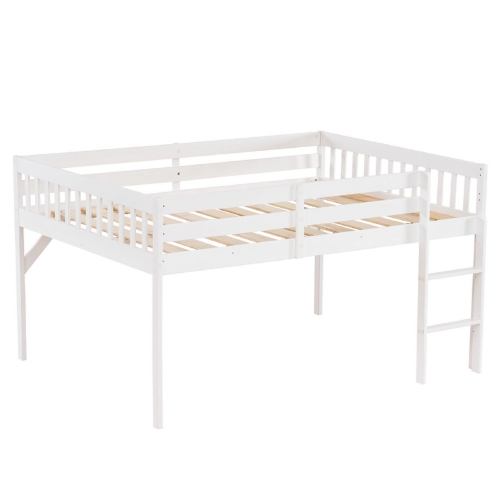 

[US Warehouse] Children Pine Elevated Bed Vertical Version Straight Bedside, Size: 196.3x143.5x109cm