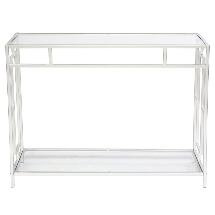

[US Warehouse] FCH Toughened Glass Panel Console Table, Size: 102x30.5x76cm