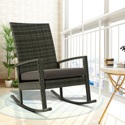 

[US Warehouse] Household Garden Rattan Rocking Chair