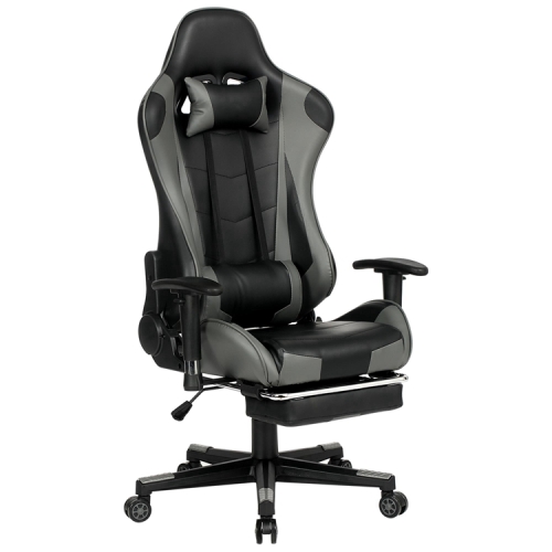 

[US Warehouse] Ergonomics Games Gaming Chairs with Headrest & Lumbar Pillow & Footrest