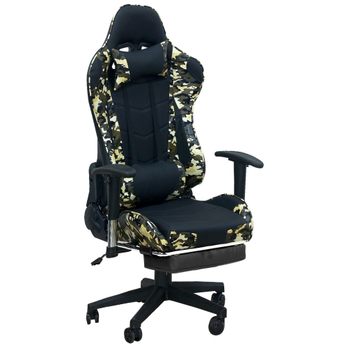 

[US Warehouse] Ergonomics Games Gaming Chairs with Headrest & Lumbar Pillow & Footrest