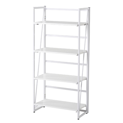 

[JPN Warehouse] Free Installation Of Stainless Steel Storage Shelf, Size: 58.5x29x125cm(White)