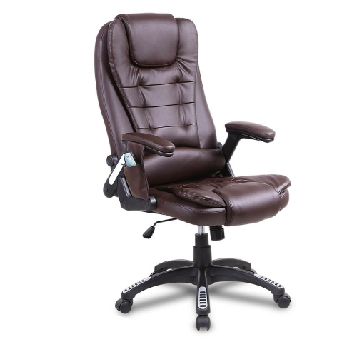 

[US Warehouse] Ergonomic Leather Vibrating Heat Massage Chairs, Size: 26x31x43.3-47.2 inch