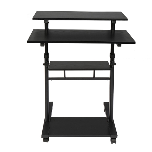 

[US Warehouse] Three Desktop Standing Single Tube Lifting Computer Desk, Size: 70x70x65.5cm