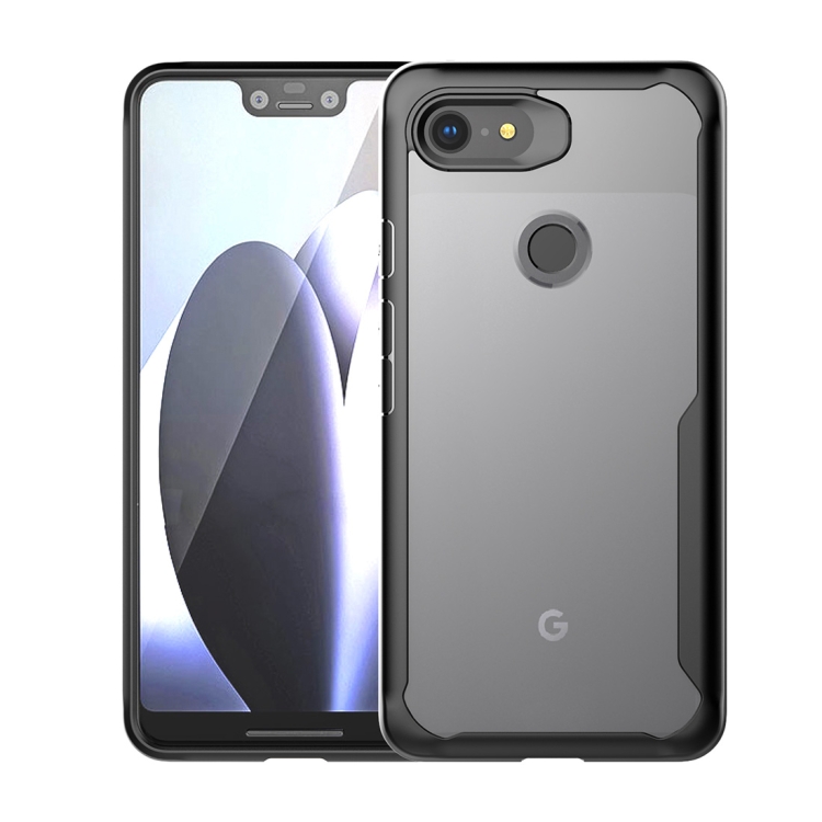 

Transparent PC + TPU Full Coverage Shockproof Protective Case for Google Pixel 3 (Black)
