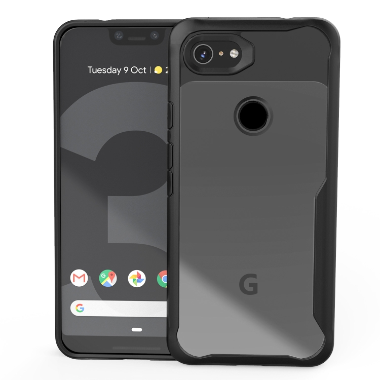

Transparent PC + TPU Full Coverage Shockproof Protective Case for Google Pixel 3a XL (Black)
